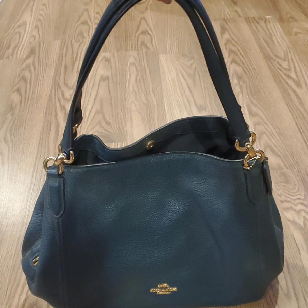 Coach Blue Leather Shoulder Bag - Picture 6 of 6
